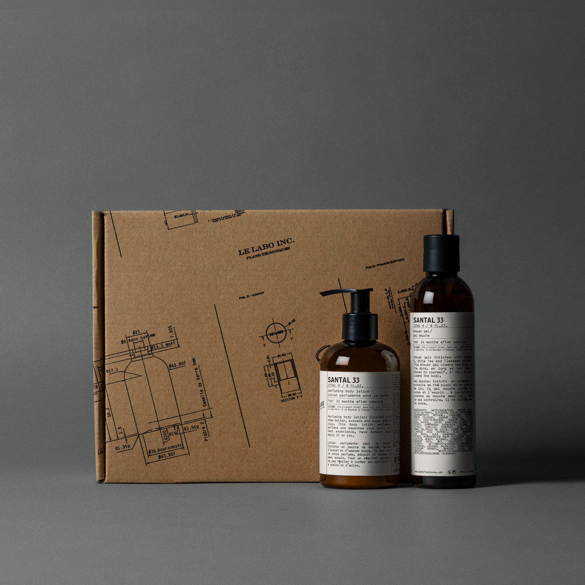 Le Labo Fragrances SANTAL 33 BODY CARE GIFT SET | perfuming body lotion & shower gel